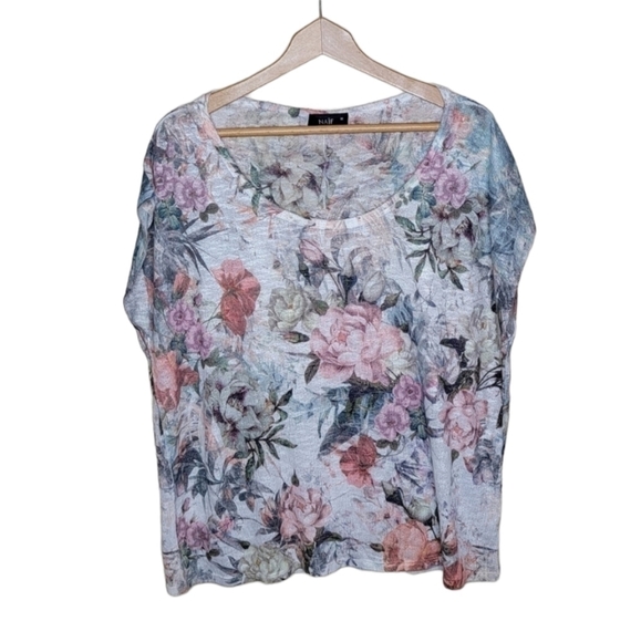 Naif | Floral Short Cap Sleeve Top Size 1X - Picture 1 of 5